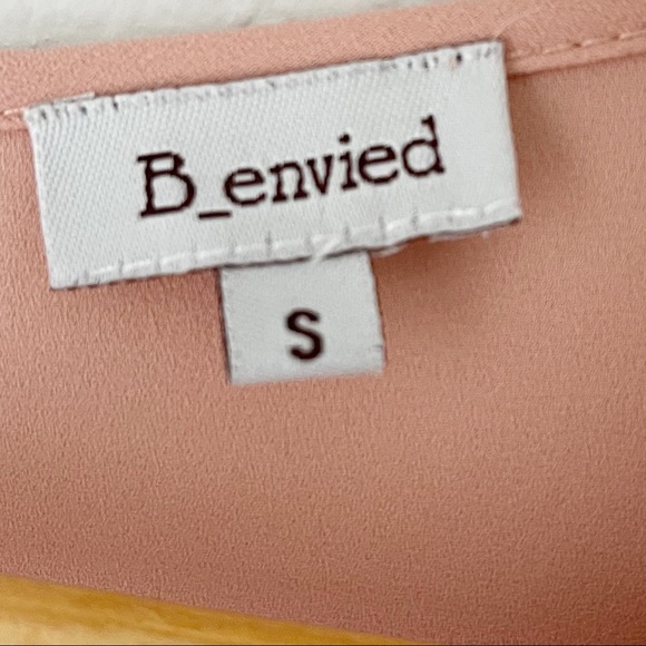 Peach Long Sleeve Blouse Dress Top Sz Small - Picture 7 of 8